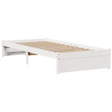 Bed Frame White Solid Pine Wood Small Single Bed Frame 3306721