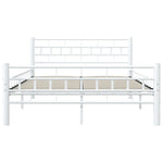 ZNTS 285297 Bed Frame White Metal 120x200 cm