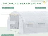 3 x 3 x 2 m Polytunnel Greenhouse with Roll-up Side Walls, Walk-in Grow House Tent with Steel Frame, T3398P318638
