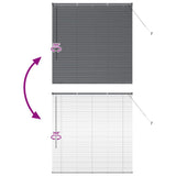 Venetian Blinds Manual Dark Grey 130 x 130 cm Aluminium 42006053
