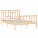 Bed Frame without Mattress Double Solid Wood Pine 3193116