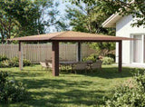 Gazebo without Sidewall 4 x 4 m Beige and Brown 42036817