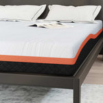 Mattress White and Grey 140 x 200 cm Gel Memory Foam 4106354