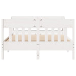 Bed Frame without Mattress White 140x190 cm Solid Wood Pine 3306277