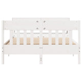Bed Frame without Mattress White 140x190 cm Solid Wood Pine 3306277
