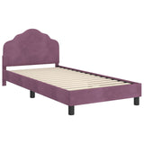 Children's Bed Frame with Headboard Purple 80 x 200 cm Velvet 42010947