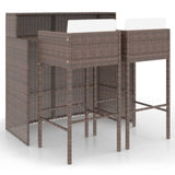 Garden Bar Set Brown PE rattan Medium Durable Garden Bar Set 3095399