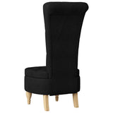 Slipper Chair Black 56.5 x 70 x 110 cm Fabric 42020680