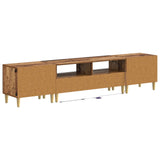5 Piece LED TV Cabinet Old Wood Engineered Wood 3416606