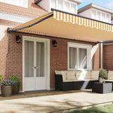 Retractable Awning Yellow and White 500 x 300 cm 3331210