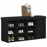 Storage Bench Black Oak 102 x 32 x 50 cm Engineered Wood 862986