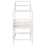 Loft Bed with Ladder and Roof without Mattress White 90x200 cm 3282071