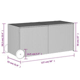 Garden Storage Box with Wheels Black 283L Poly Rattan 365316