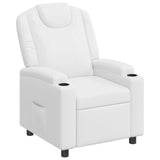 Recliner Chair White 75 x 95 x 106 cm Fabric 42051146