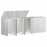 Wheelie Bin Storage for 5 Bins Silver 340 x 77.5 x 115.5 cm 3394791