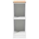 Garage Storage Cabinet White 30x51x85 cm Solid Wood Pine 860526
