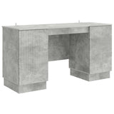 Desk with Door Concrete Grey 142.5 x 50 x 75 cm Engineered Wood 3414624