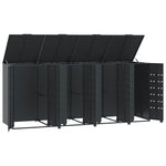 Wheelie Bin Storage for 4 Bins Anthracite 276x79x117 cm Steel 3279984