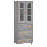 Highboard Grey Sonoma 69,5x34x180 cm Engineered Wood 3198391