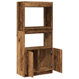 Highboard Old Wood 63x33x140 cm Engineered Wood 855113