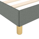 Bed Frame without Mattress Dark Grey Twin Fabric 347448