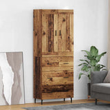 Highboard with Drawer 2 pcs Old Wood Engineered Wood 3415629