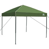 Camping Tent Set Folding 2 pcs Green Taffeta and Fabric 3337176