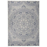 Outdoor Flatweave Rug 160x230 cm Blue Pattern 340832
