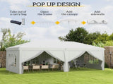 3 x 6 m Garden Pop Up Gazebo, Wedding Party Tent Marquee, Water Resistant Awning Canopy with T3398P310890