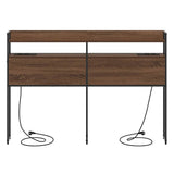 Headboard with Shelf Brown oak 150 cm Engineered wood 859704