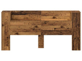 Storage Headboard with LED Old Wood 160 cm Engineered Wood 8009446