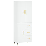 Highboard White 69.5x34x180 cm Engineered Wood 3195883