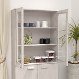 Top for Highboard HAMAR White 85x35x100 cm Solid Wood Pine 340505