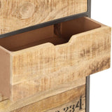 Drawer Cabinet 45x30x105 cm Solid Mango Wood 286535