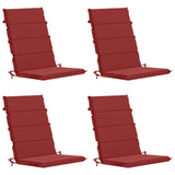 4-Piece High Back Bhair Cushions GEMERT 100% Polyester Wine Red 946120