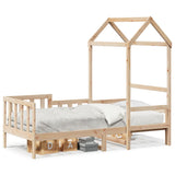 Day Bed with Roof without Mattress 90x200 cm Solid Wood 3282266