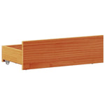 ZNTS Bookcase Bed without Mattress Wax Brown 90x200 cm Solid Wood Pine 3308932