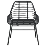 Garden Chairs 2 pcs Black Poly Rattan 369091