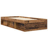 Bed Frame with Storage Old Wood 80 x 200 cm Engineered Wood 3429520