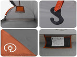 Hiking Tent Water-Resistant 2-Person Grey and Orange 42042228