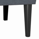 Chesterfield Bench Dark Grey 112 x 65.5 x 75 cm Velvet 42019287