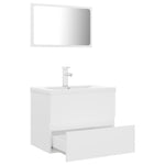 ZNTS Bathroom Furniture Set White Engineered Wood 3071675