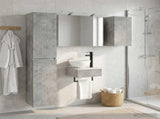 Bathroom Furniture Set 5 pcs Concrete Grey 33 x 34.5 x 160 cm 3407242