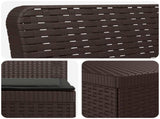 3-Seater Garden Sofa with Cushions Rattan Look PP Brown 3443823