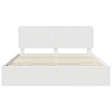 Bed Frame with Drawer White 200 x 200 cm Engineer Wood 3412560