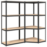 4-Layer Shelves 2 pcs Anthracite Steel&Engineered Wood 3154151