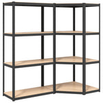 4-Layer Shelves 2 pcs Anthracite Steel&Engineered Wood 3154151