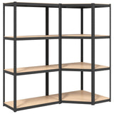 4-Layer Shelves 2 pcs Anthracite Steel&Engineered Wood 3154151
