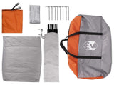 Camping Tent with Roof Grey and Orange 335 x 275 x 180 cm 42028639