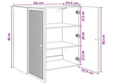 Wall-Mounted Cabinet White 66 x 34.5 x 90 cm Engineered Wood 897885